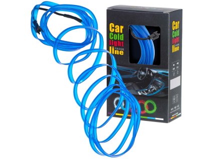 LED ambientní osvětlení do auta / auto USB / 12V páska 5m modrá