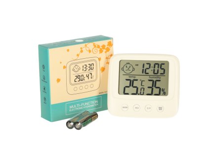 Vlhkoměr Hodiny Pokojový teploměr Měřič vlhkosti LCD