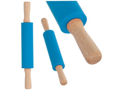 Silikonový váleček na pečivo 38 cm modrý