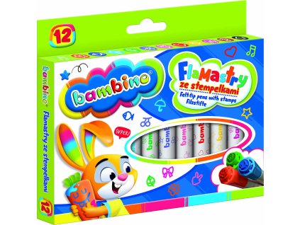 Razítkovací fixy BAMBINO 12 barev