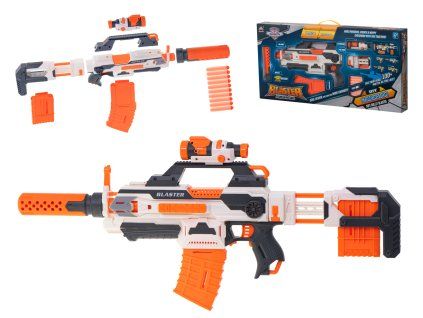 Výkonná pistole blaster modul Karbin 4v1 se 30 šipkami