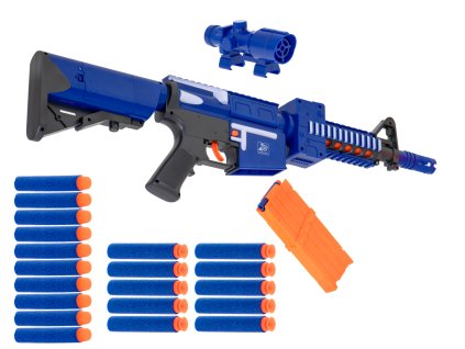 Puška s pěnovými šípy Blaze Storm + zásobník + 20 šípů