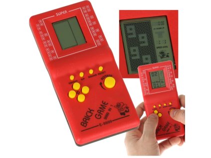 Tetris 9999in1 Red Elektronická Hra s Mnoha Úrovněmi