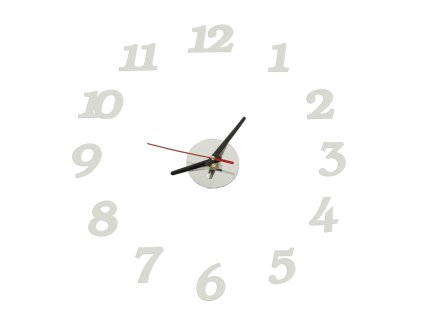 Nástěnné hodiny stříbrné 12 hodin