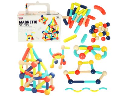 Magnetická stavebnice pro malé děti 64 kusů - v krabici