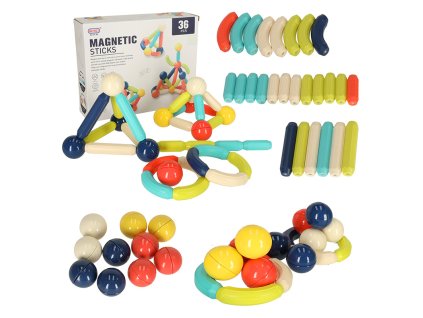 Magnetická stavebnice pro malé děti 36 kusů - v krabici