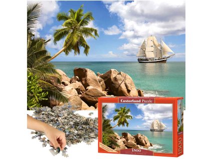 CASTORLAND Puzzle - Plachtění v ráji 1500 ks