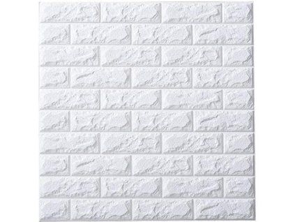 Nástěnný panel z bílých cihel 3D (70 x 77 cm)