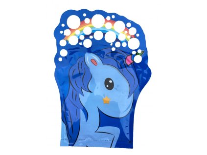Bubbles zábavná rukavice s bublifukem - unicorn
