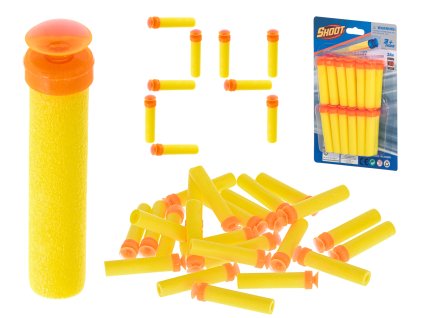 Šipky kompatibilní s NERF aumnicia pro žlutou barvu 24ks