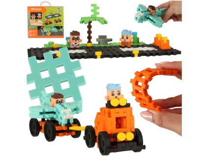 Stavební kostky mini Waffle letecká show 148 kusů