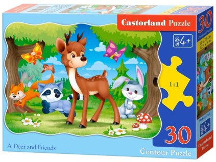 CASTORLAND Puzzle 30 dílků Jelen a přátelé - Lesní zvířata 4+
