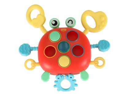 Dětské kousátko krab smyslová hračka