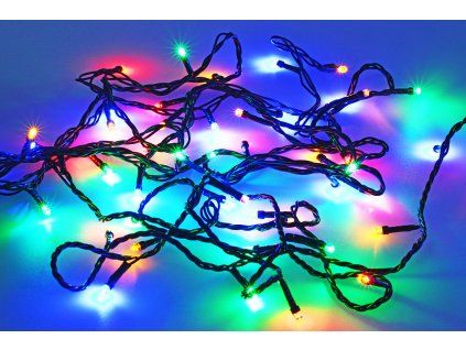 Vánoční interiérové LED osvětlení - Barevné 50 LED
