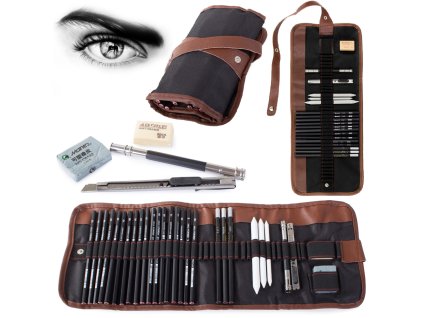 46265 8 profesionalni sada kovarskych tuzek pro umelecke kresby na drevenem uhli