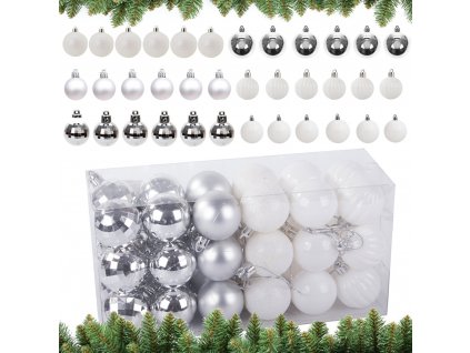 Sada 36 Třpytivých Vánočních Ozdob na Stromek