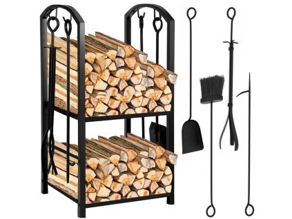 Moderní ocelový stojan na palivové dřevo