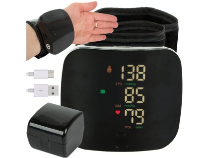 57463 elektronicky zapestni tlakomer s lcd displejem akusticka funkce usb pripojeni