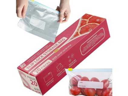 Uzavíratelné sáčky na potraviny 600 ml, 20 ks