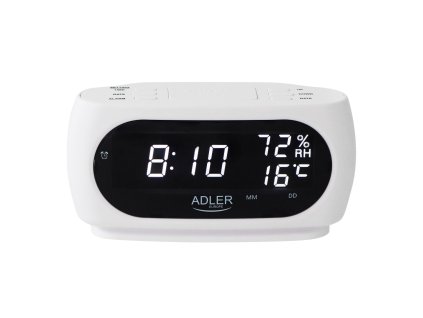 Adler AD 1186W Budík s měřením vlhkosti a teploty