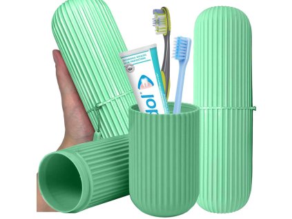 Praktické cestovní pouzdro na hygienické potřeby - zelené