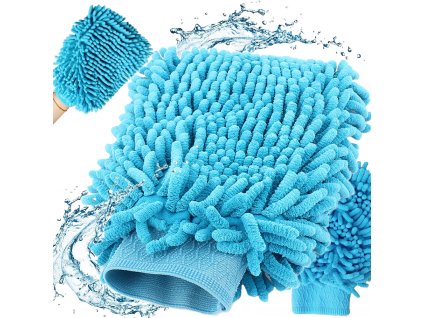 63867 rukavice z mikrovlakna 22x15 modra