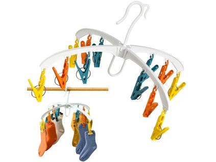 eng pl Sock dryer underwear hanging rack 12x clips set 6175 1