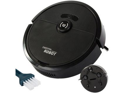 66147 akumulatorovy cistici robot s elektrickym kartacem cerny