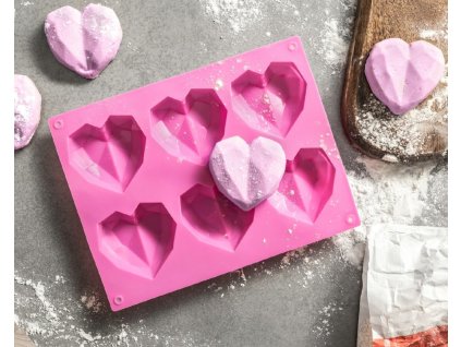 Forma na muffiny ve tvaru srdíček - 3D HEARTS
