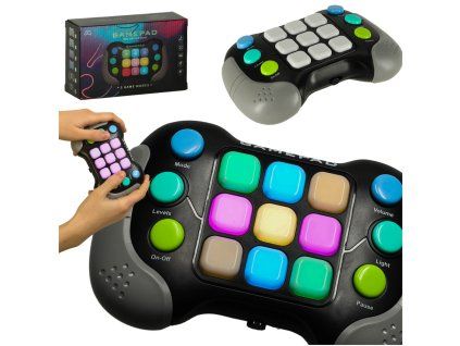 Antistresová senzorická konzole – fidget hračka s tlačítky, černá