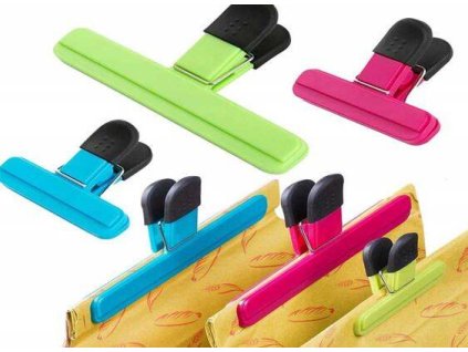 68926 sada barevnych klipu na sacky 6 ks prakticke uzavirani potravin