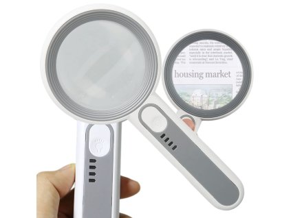 69607 5 eng pl illuminated reading magnifying glass 5x with led lighting 7014 5