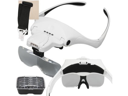 69613 eng pl headlamp magnifying glass with 4 leds 3 5 precision headlamp professional 7016 1