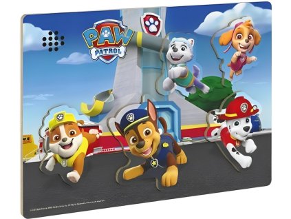 Zvukové dřevěné puzzle Paw Patrol - interaktivní hračka pro děti