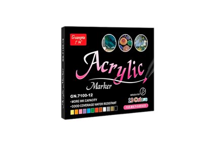 Sada 12 akrylových fixů ACRYLICPENS - kreativní nástroj pro umělecké projekty