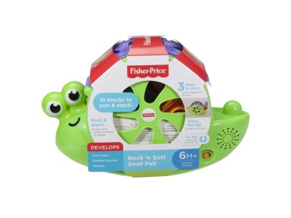Interaktivní šnek s tvary a stavebními kostkami - Fisher Price