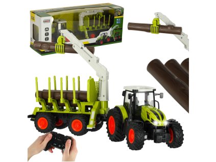 RC zemědělský traktor na dálkové ovládání se zdvihem - 2.4G, 3.7V, 500mAh akumulátor