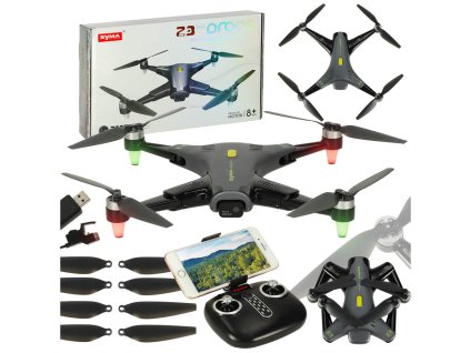 RC dron Syma Z3PRO - černý Wi-Fi kvadrokoptéra s 2,4GHz dálkovým ovládáním a 4kanálovým řízením