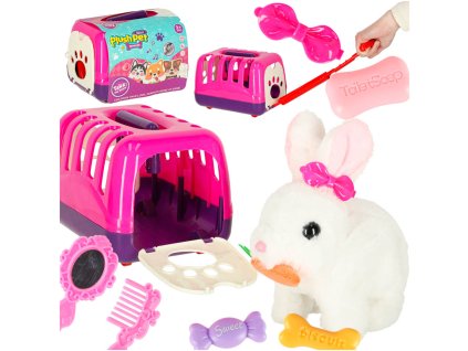 Interaktivní plyšový králíček Carrot - chodící hračka s pohyblivýma ušima