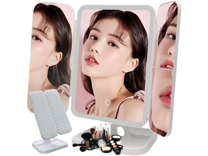 Make-up zrcadlo vedlo osvětlené skládací make-up zrcadlo usb 3 barvy
