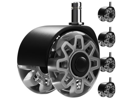 Šedá otočná kolečka na židli, 5 ks Ruhhy 25280