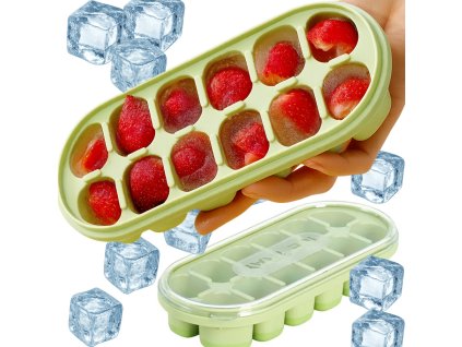 Forma na led kostkarka 12 kostki s víčkem foremki spód silikonowy lód