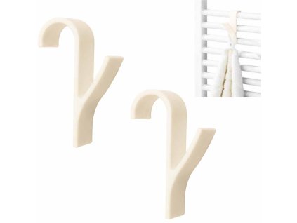 Wieszak na grzejnik kaloryfer lazienkowy kremowy 180265