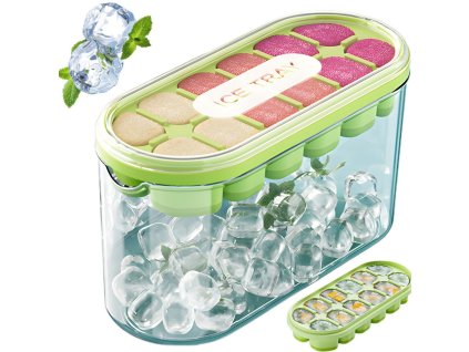 Silikonová forma na kostky ledu s nádobou a víčkem