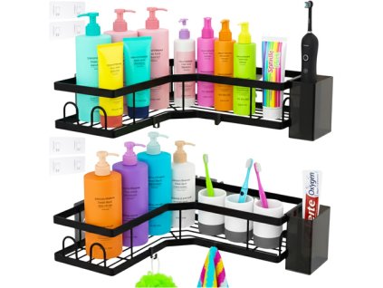 Rohová koupelnová police - sada 2 kusů Ruhhy 27092