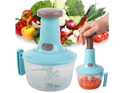Ruční sekačka na zeleninu, ovoce a maso kuchyňský mixér s míchadlem 2v1