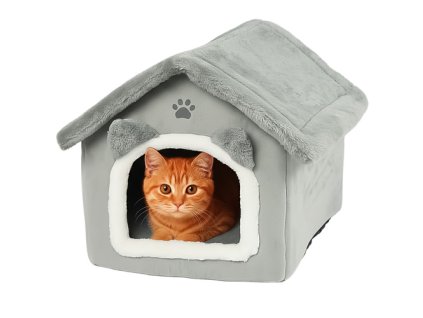 Kočičí pelíšek - šedý domeček Purlov 25706
