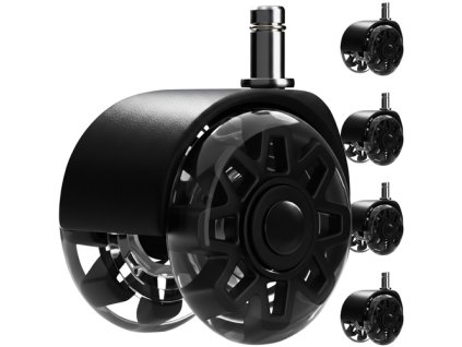 Černá otočná kolečka pro židli, 5 ks Ruhhy26294