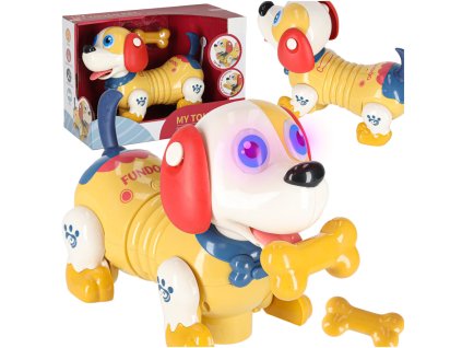 Pies piesek interaktywny z koscia robot reaguje na dotyk 176085