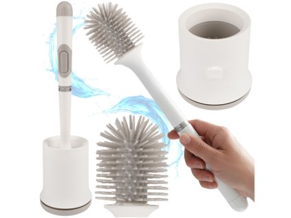 Silikonový koupelnový kartáč bílý Ruhhy 25881